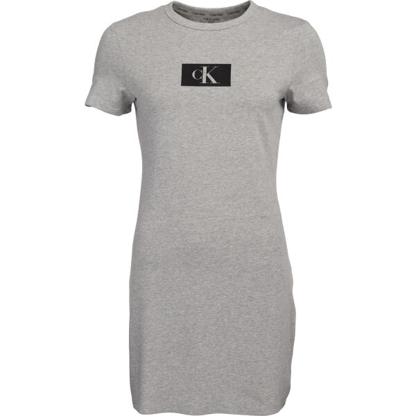 Calvin Klein ´96 LOUNGE-S/S DRESS Дамска рокля, сиво, Veľkosť XS