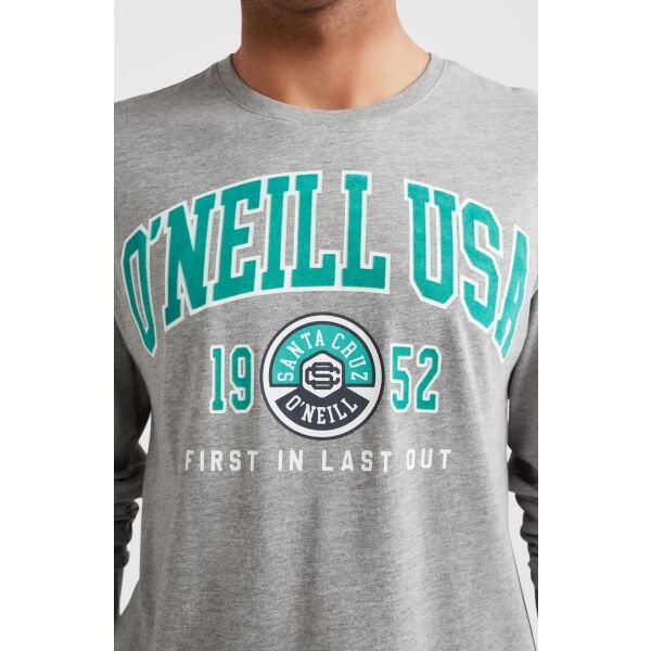 O'Neill STATE L/SLV T-SHIRT Мъжка тениска с дълги ръкави, сиво, Veľkosť M