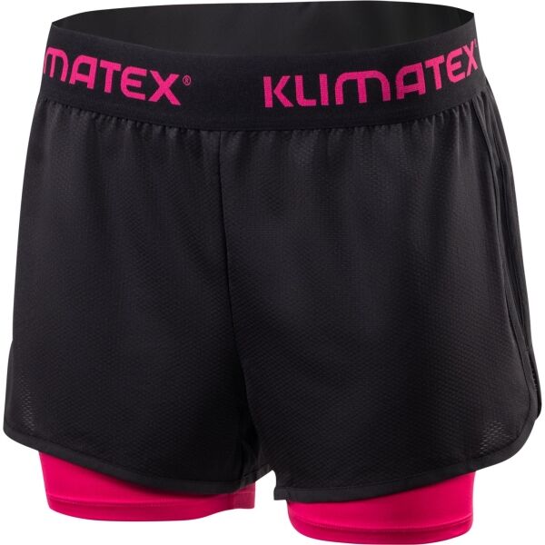 Klimatex ZIZA Дамски спортни шорти за бягане 2в1, черно, размер