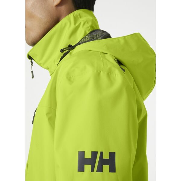 Helly Hansen CREW HOODED JACKET Herrenjacke, Reflektierendes Neon, Größe XL