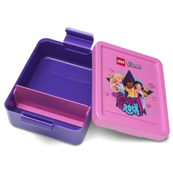 LEGO Storage BOX FRIENDS GIRLS ROCK Кутия за закуска, лилаво, Veľkosť Os