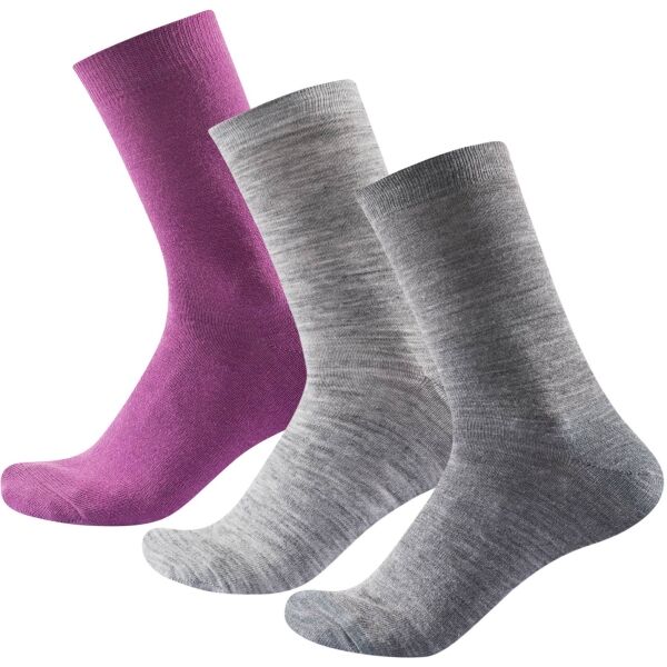 Devold DAILY MERINO LIGHT SOCK 3PK WMN Női zokni, szürke, méret 36-40