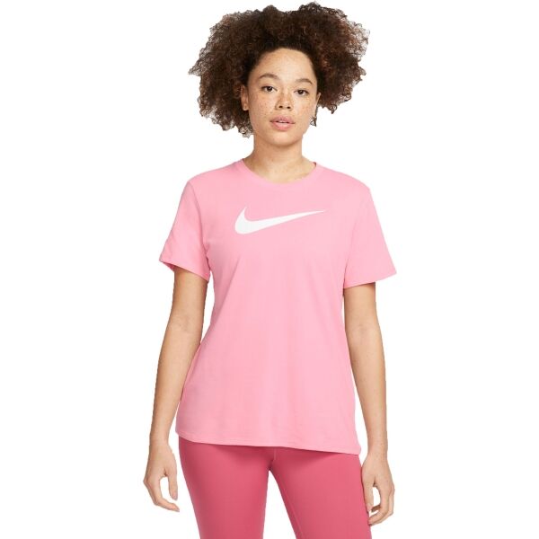 Nike NK DF TEE SWOOSH Női póló, rózsaszín, méret S