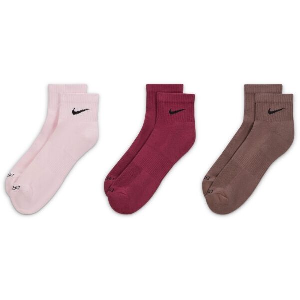 Nike EVERYDAY PLUS Férfi közepes szárú zokni, rózsaszín, méret M