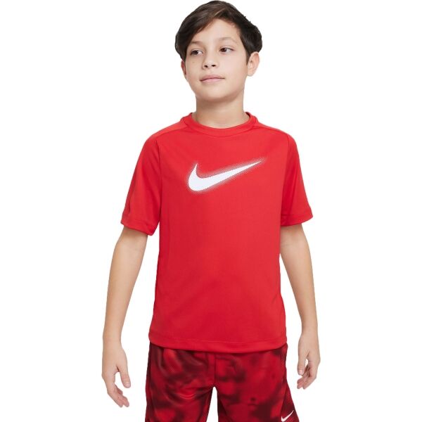 Nike DF MULTI+ SS TOP HBR Jungenshirt, Rot, Größe XL