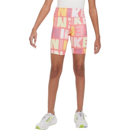 Nike DF ONE BKE SHRT LOGO PRNT - Girls’ elastic shorts