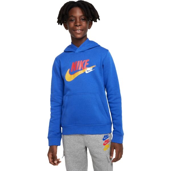 Nike NSW SI FLC PO HOODIE BB Fiú pulóver, kék, méret XL