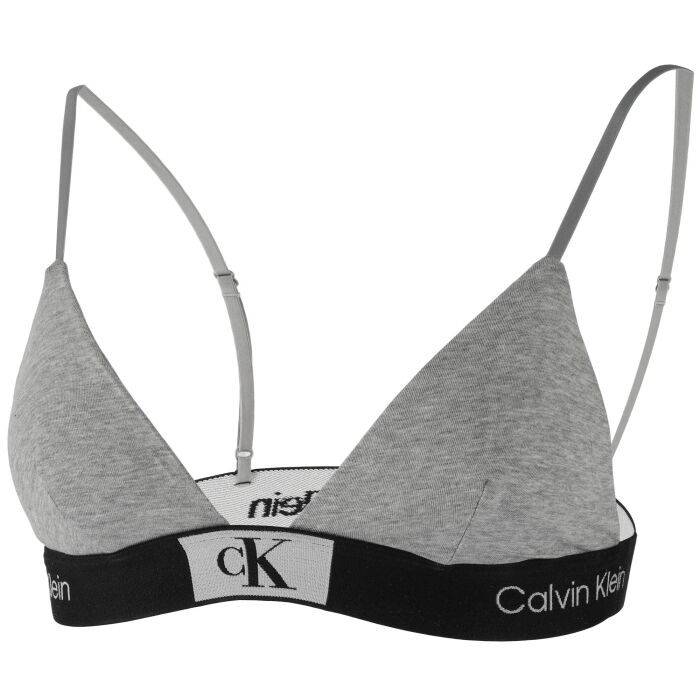 Calvin Klein Modern Cotton Unlined Triangle Bralette In Black for