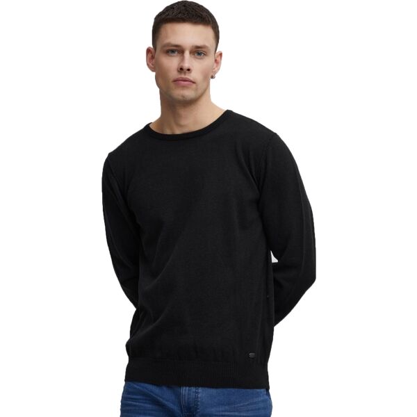 BLEND BHNOLEN PULLOVER Мъжки пуловер, черно, Veľkosť L