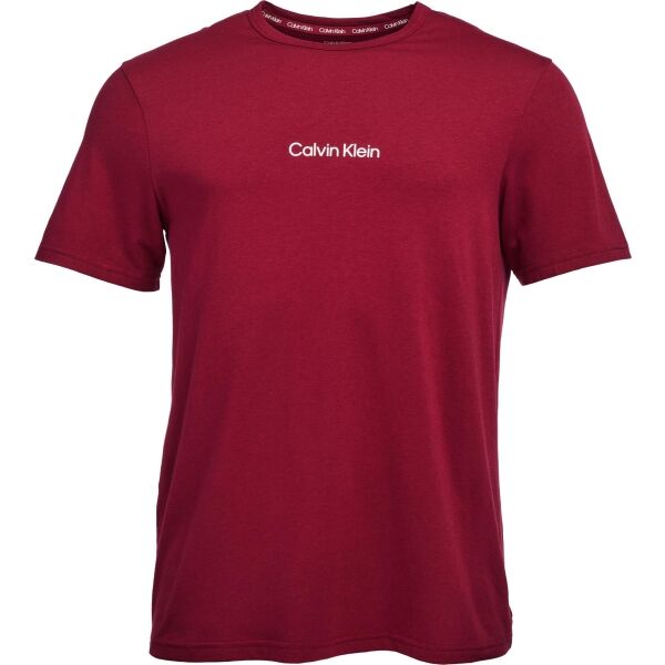 Calvin Klein S/S CREW NECK Férfi póló, bordó, méret L