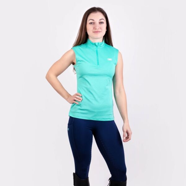 PROGRESS EQ LUKA LADY Дамска тениска за езда без ръкави, светло-зелено, Veľkosť XS