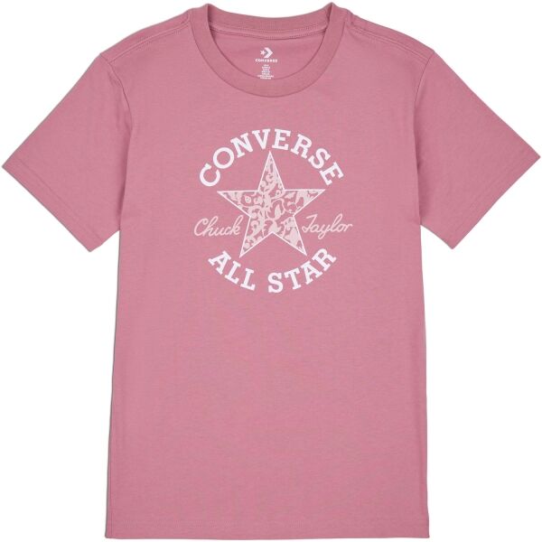 Converse CHUCK PATCH INFILL TEE Női póló, rózsaszín, méret L
