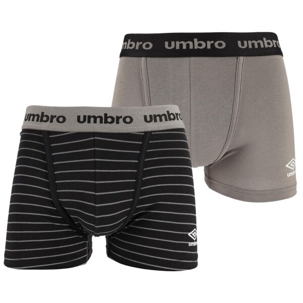 Umbro BOXER SHORT 2 PACK Мъжки боксерки, сиво, размер