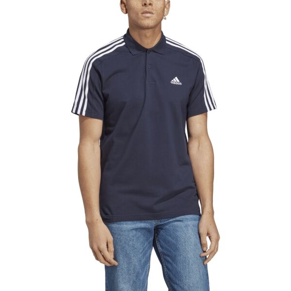 Adidas 3S PQ PS Poloshirt Für Den Herrn, Dunkelblau, Größe L