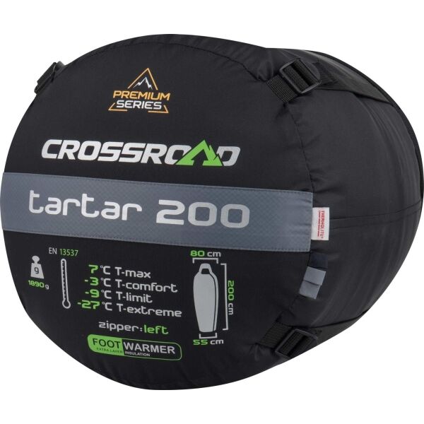 Crossroad TARTAR 200 Schlafsack, Dunkelgrau, Größe L