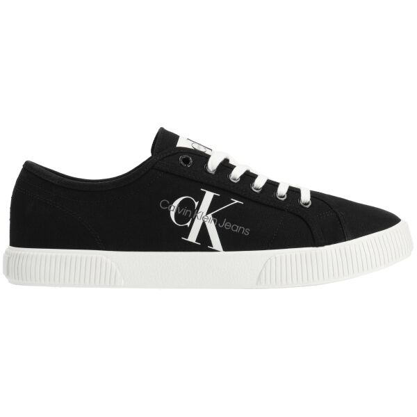 Calvin Klein ESSENTIAL VULCANIZED Flache Herren Sneaker, Schwarz, Größe 41