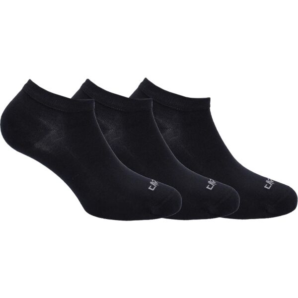 CMP BAMBOO INVISIBILE SOCK TRIPACK Мъжки чорапи, черно, размер