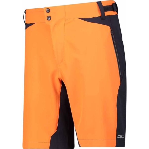 CMP FREE BIKE BERMUDA WITH INNER MESH UNDERWEAR Мъжки къси панталони за колоездене, оранжево, Veľkosť 52
