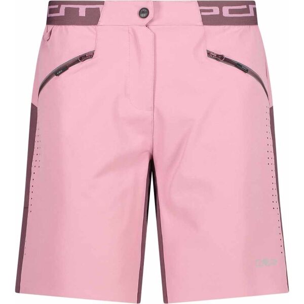 CMP FREE BIKE BERMUDA WITH INNER MESH UNDERWEAR W Дамски къси панталони за колоездене, розово, Veľkosť 42
