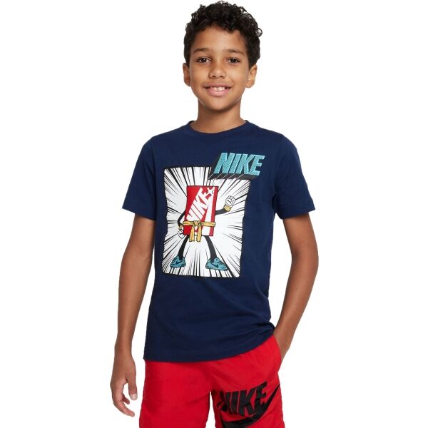 Nike NSW TEE Fiú póló, sötétkék, méret XL