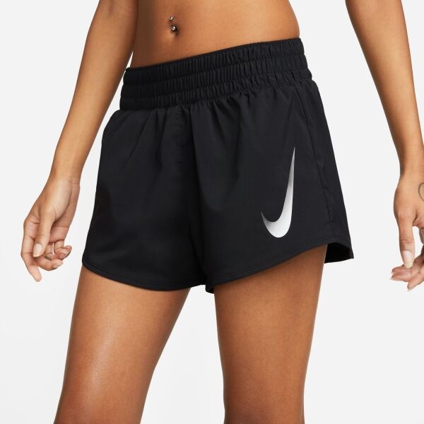 Nike SWOOSH SHORT VENEER VERS Damenshorts, Schwarz, Größe XL