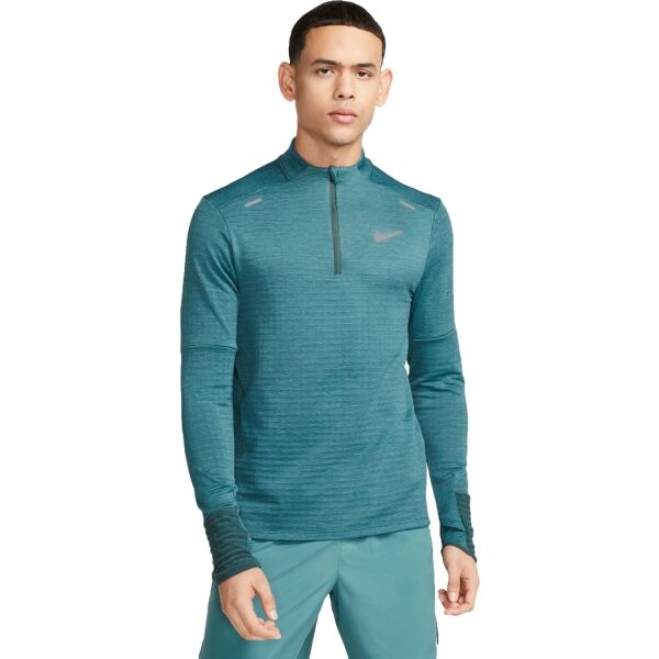 Nike TF RPL ELMNT HZ Férfi pulóver futáshoz, sötétzöld, méret 2XL