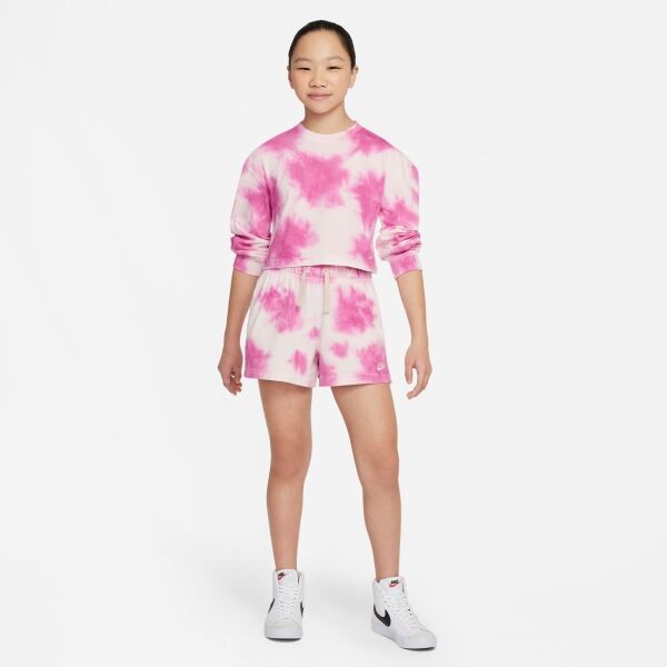 Nike NSW WASH CREW JSY Sweatshirt Für Mädchen, Rosa, Größe L