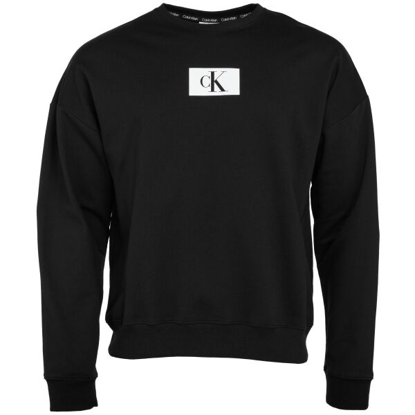 Calvin Klein ´96 TERRY LOUNGE-L/S SWEATSHIRT Férfi sportpulóver, fekete, méret XXL