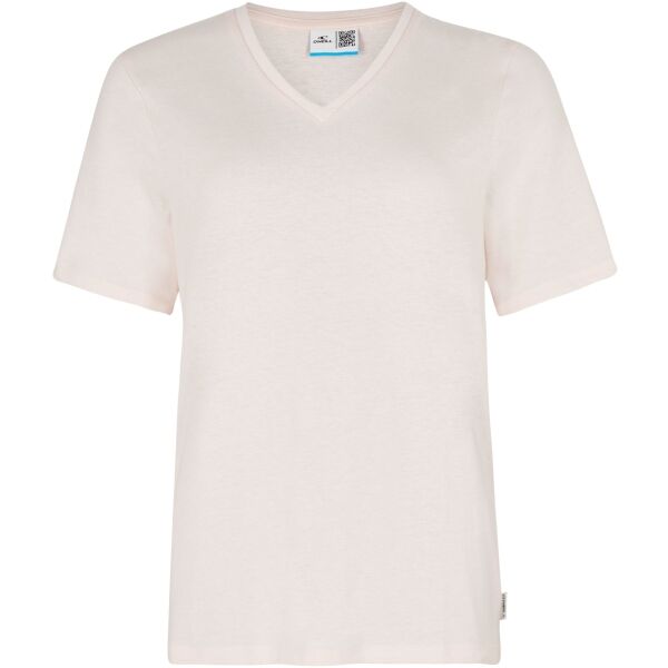 O'Neill ESSENTIALS V-NECK T-SHIRT Дамска тениска, розово, размер