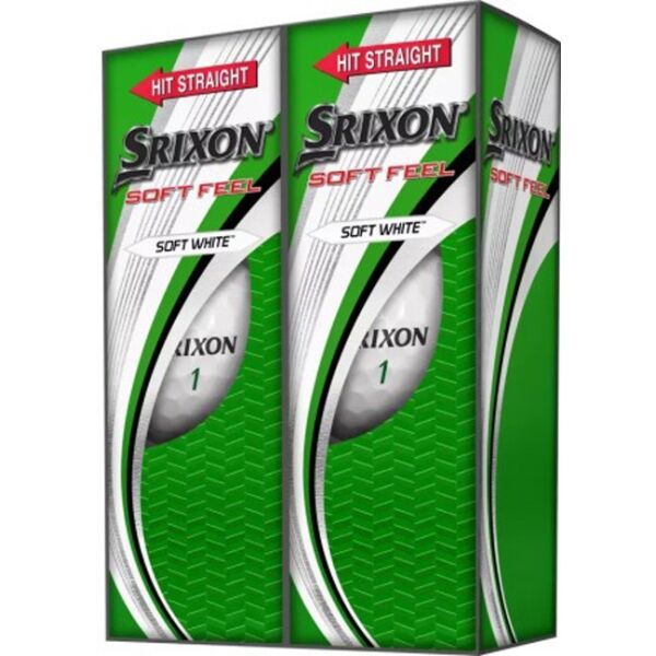 SRIXON SOFT FEEL 6 Pcs Golflabda, Fehér, Veľkosť Os
