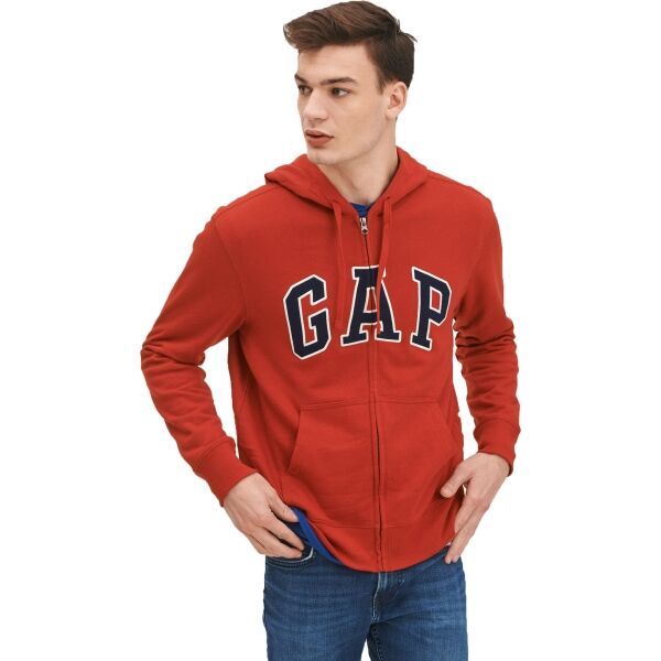 GAP XLS FT ARCH FZ HD Férfi pulóver, piros, méret XL