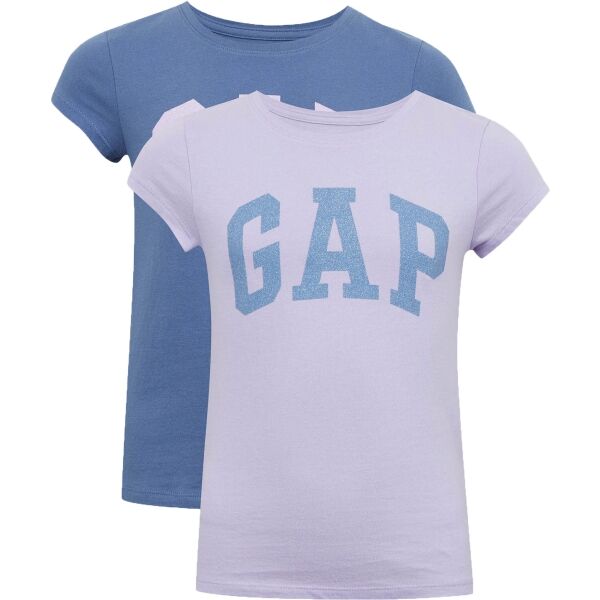 GAP V-SS VALUE GRAPHIC 2PK Lány póló, kék, méret XL