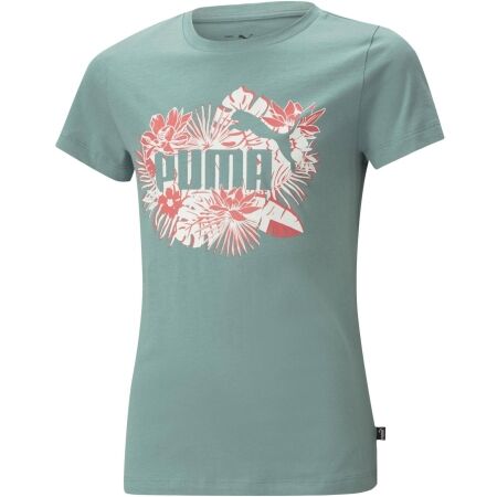 Puma ESS+ FLOWER POWER TEE G ADRIATIC - Mädchen Shirt