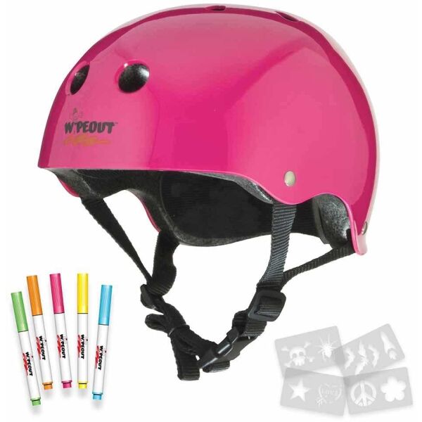 WIPEOUT PINK 5+ let Gyerek kerékpáros sisak, rózsaszín, méret 49/52