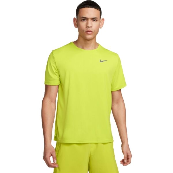 Nike NK DF UV MILER SS Férfi póló edzéshez, fényvisszaverő neon, méret XXL