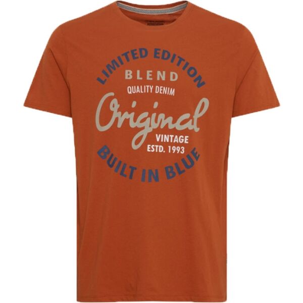 BLEND TEE REGULAR FIT Herrenshirt, Orange, Größe S