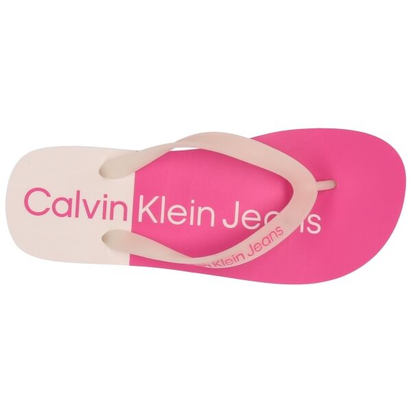 Calvin Klein BEACH SANDAL FLATFORM Damen Flip Flops, Weiß, Größe 39