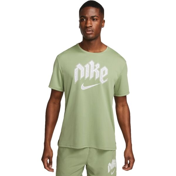 Nike DF RUN DVN MILER SS Herrenshirt, Hellgrün, Größe S
