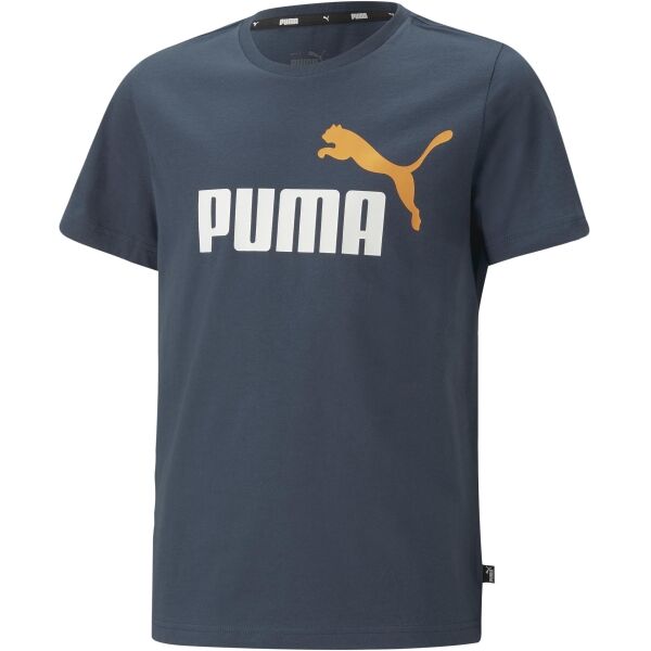 Puma ESS + 2 COL LOGO TEE Jungenshirt, Dunkelblau, Größe 116