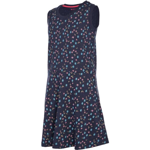 ALPINE PRO GOFFO Dievčenské šaty, Tmavo Modrá, Veľkosť 116-122