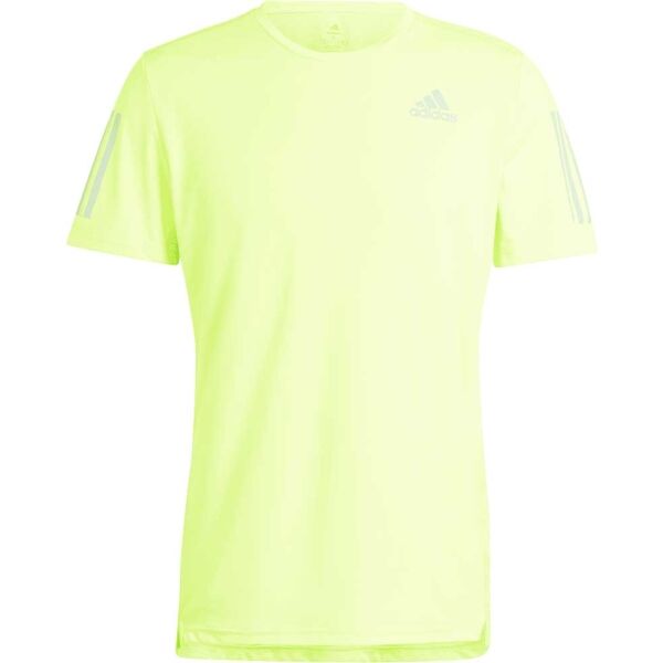 adidas OWN THE RUN TEE Férfi póló futáshoz, fényvisszaverő neon, méret XL