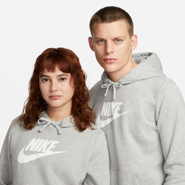 Nike WMNS CLUB FLC GX STD PO HDY Damen Sweatshirt, Grau, Größe M