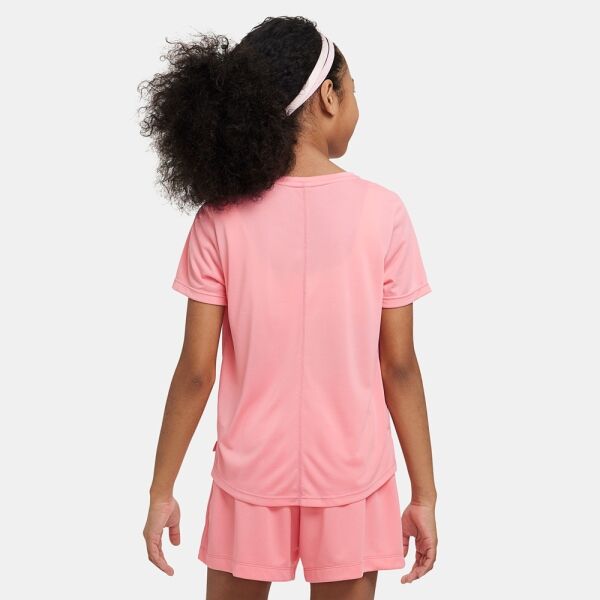 Nike DF ONE SS TOP GX G Тениска за момичета, розово, Veľkosť M