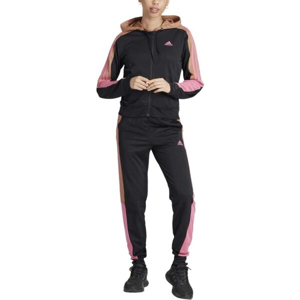 Adidas BOLDBLOCK TS Damen Trainingsanzug, Schwarz, Größe XL