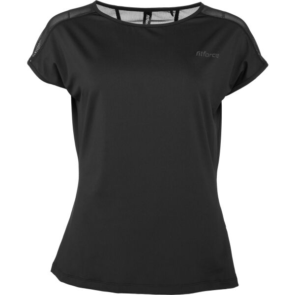 Fitforce MYRIS Дамска тениска за фитнес, черно, размер