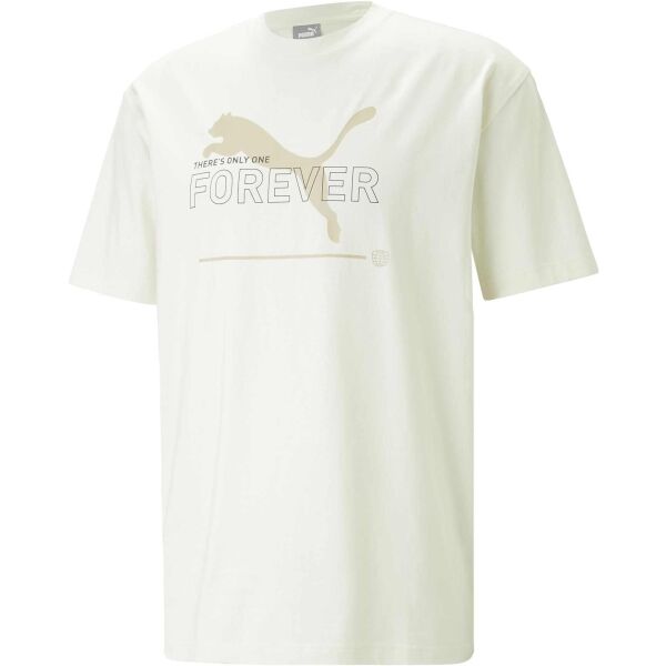 Puma SS BETTER RELAXED GRAPHIC TEE Férfi póló, fehér, méret S