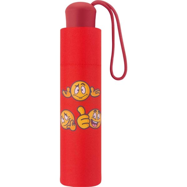 SCOUT EMOJI Детски автоматичен чадър, червено, Veľkosť Os