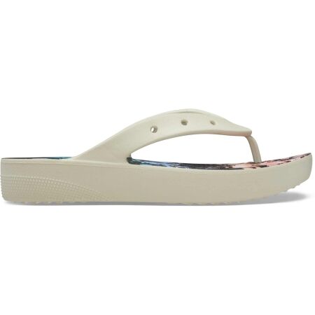 Crocs CLASSIC PLATFORM RETRO RESORT FLIP - Șlapi femei