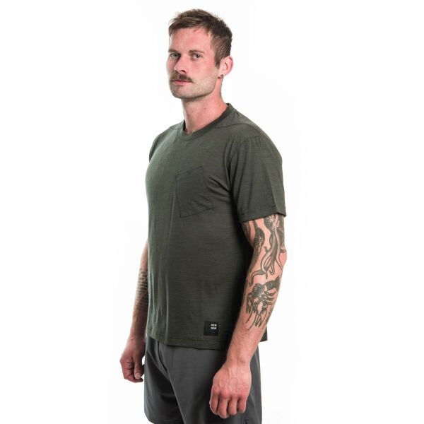 Sensor MERINO AIR Мъжка тениска, Khaki, Veľkosť XXL