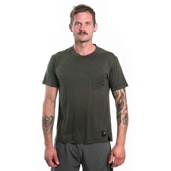 Sensor MERINO AIR Мъжка тениска, Khaki, Veľkosť XXL